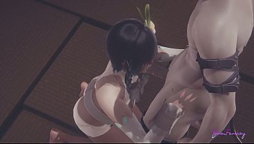 Genshin Impact Yaoi - Venti Arcont Blowjob (uncensored) - Japanese asian manga anime game porn femboy sissy