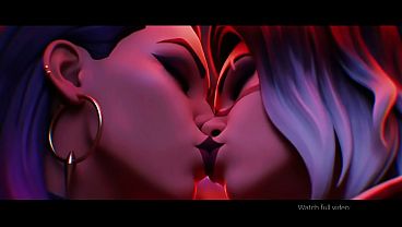 Fade x Reyna Lesbian kissing (Valorant /AI generated)