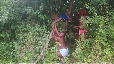 Fucking in the bush with natural breeze is very...