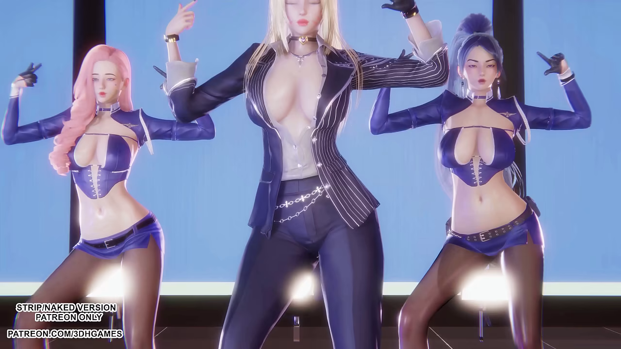 [MMD]  TWICE - Talk that Talk  Ahri Seraphine Kaisa Sexy Kpop Dance League of Legends Hentai Uncensored 4K 60FPS