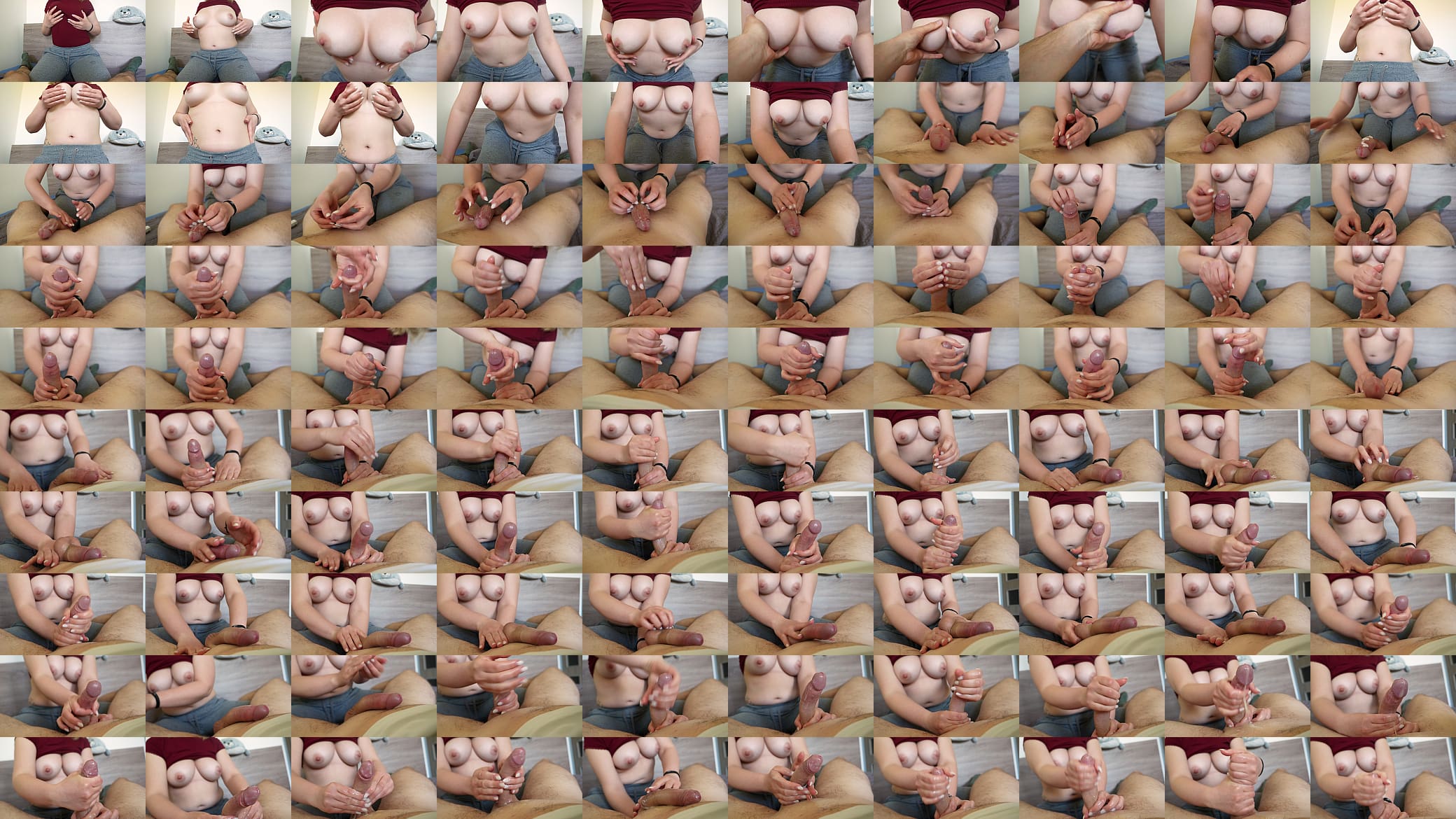 Slow and Sensual Handjob Massage from my Real Amateur Wife 预览图
