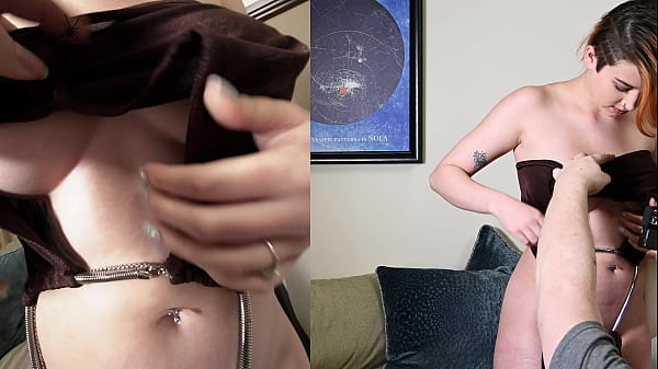 Kat dressing and undressing trying on multiple outfits