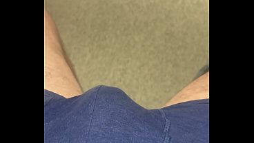 Stepson was watching me when I take a shower in secret, after I come living room and play with his big dick