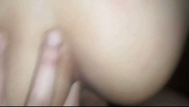 My girlfriend asks me to help her do homework, I go into her room and I can't wait to fuck her, so I raise her skirt and we start fucking.