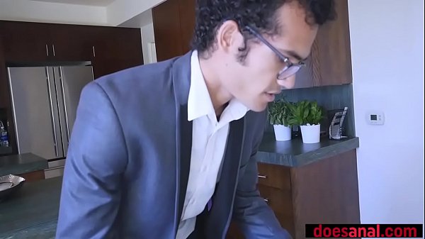 Glamorous housewife offers her asshole for a promotion