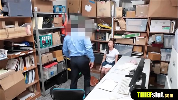 Cute brunette thief punish fucked hard by a nasty cop