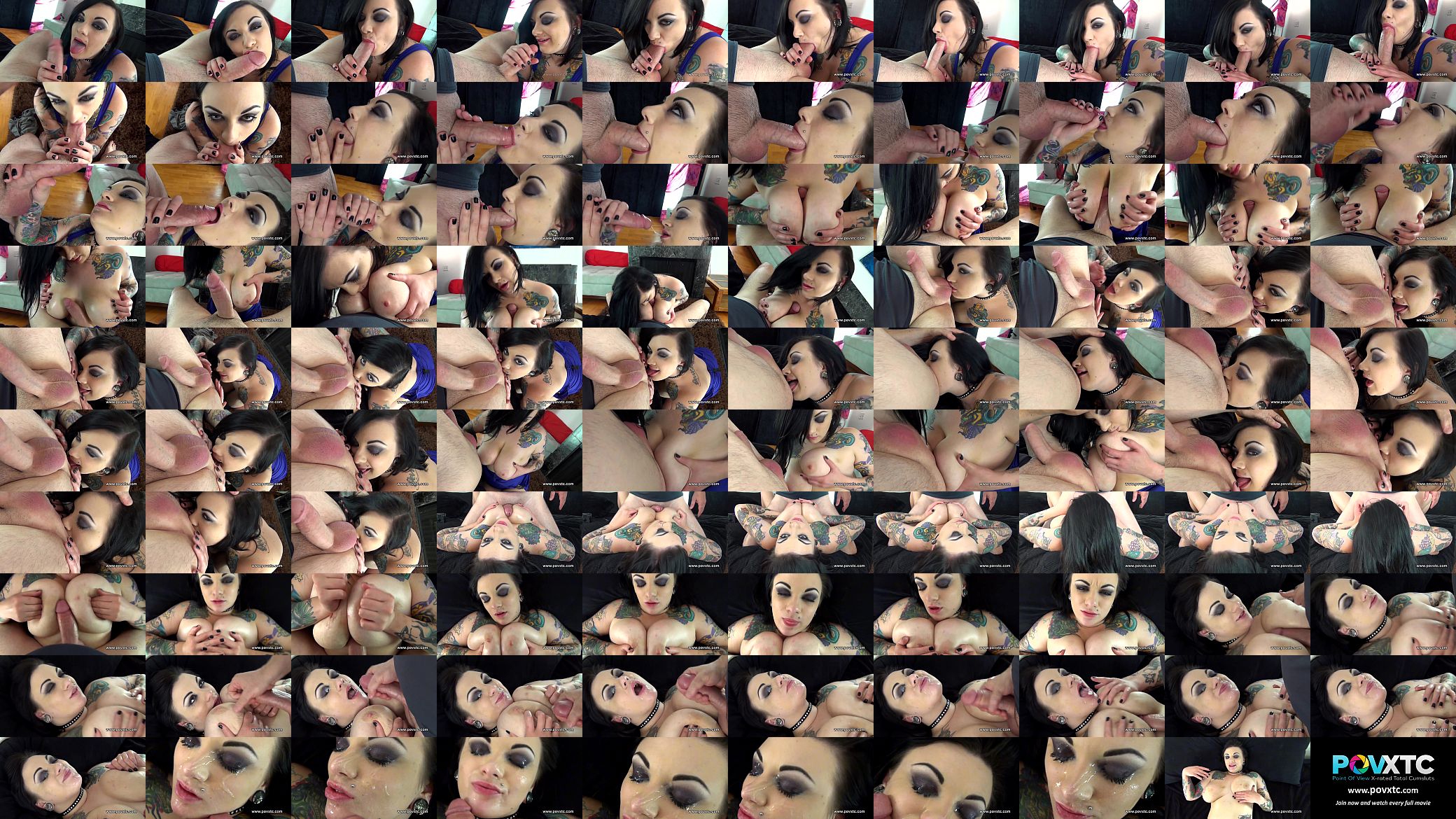 Tattooed busty teen gives rimjob with facial 预览图