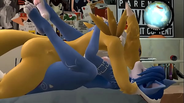 Renamon Et Krystal Sous La Douche