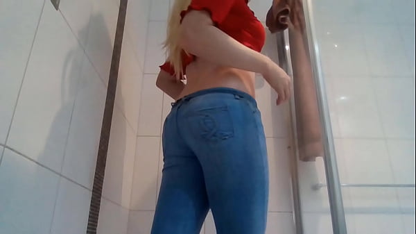 Download Video - Clothed Sissy Femboy Takes Shower