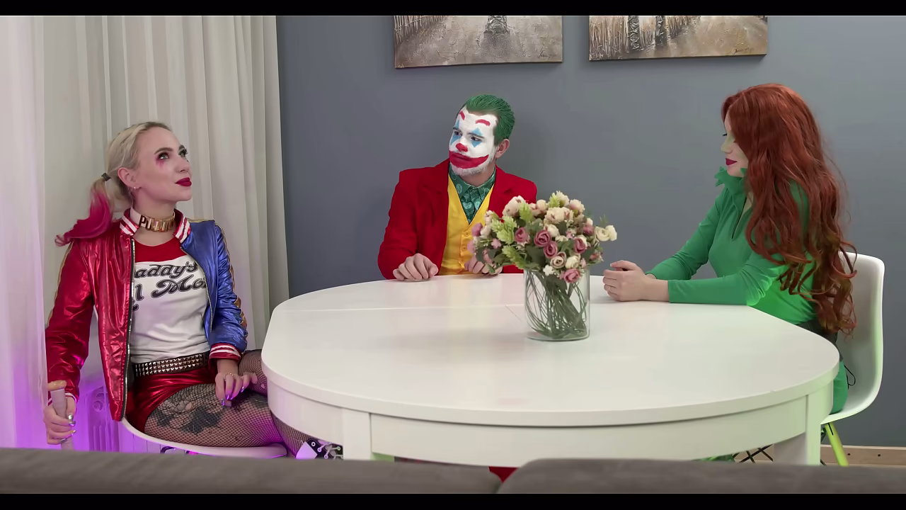 Joker dirty anal fucked Harley Queen and Poison Ivy FLX025P01