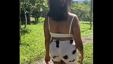 Can't Stop Farting During Trail Walk Outdoor Public Farts Chubby Girl 11 sec