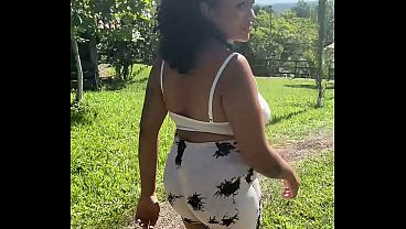 Can't Stop Farting During Trail Walk Outdoor Public Farts Chubby Girl