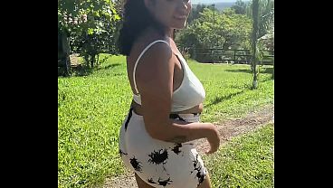 Can't Stop Farting During Trail Walk Outdoor Public Farts Chubby Girl