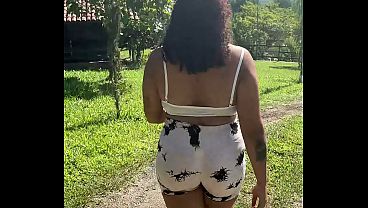 Can't Stop Farting During Trail Walk Outdoor Public Farts Chubby Girl
