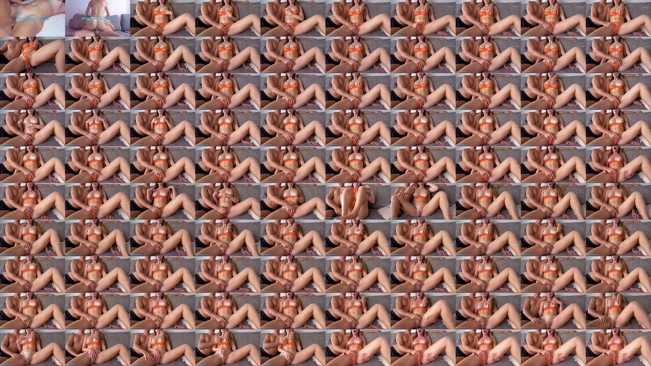Double pussy masturbation orgasm, big tits bouncing so sexy - ProgrammersWife 预览图