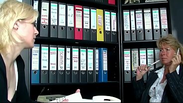 Young and old blonde share husbands cock and take turns