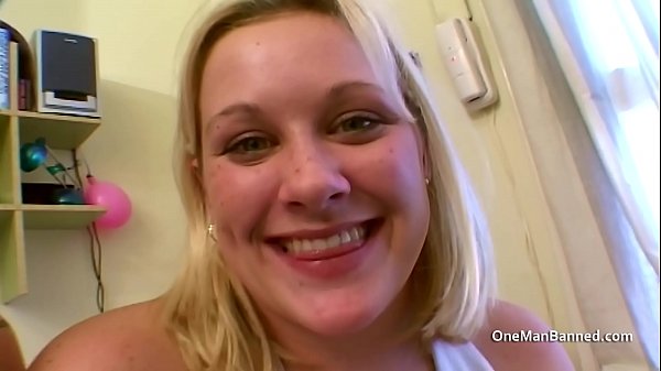 Boyfriend watches his chubby wife getting bange...