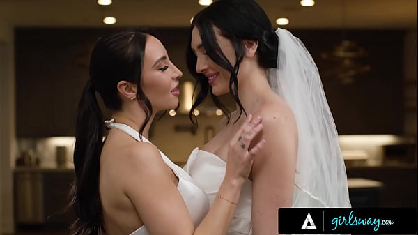 GIRLSWAY - Married Beauties Charlotte Sins & Melissa Stratton Reproduce Fantasy Wedding