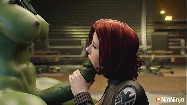 She-Hulk Fucks Black Widow With Her Monster Cock