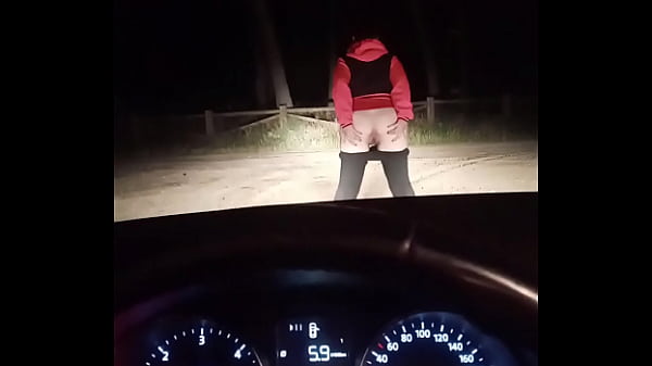 He shows me all his holes in the field at night !!