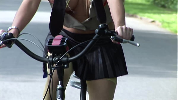 Stacked Blonde Girl Picks Up Dudes While Riding Her Bike