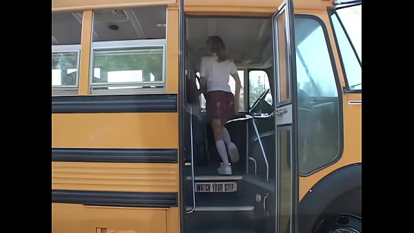 Two Hot Young Sluts Fucked Hard on the School Bus