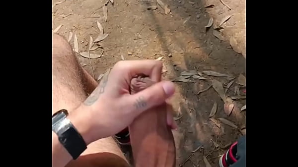 Download Video - Jerking my big unut cock outdoors at the park
