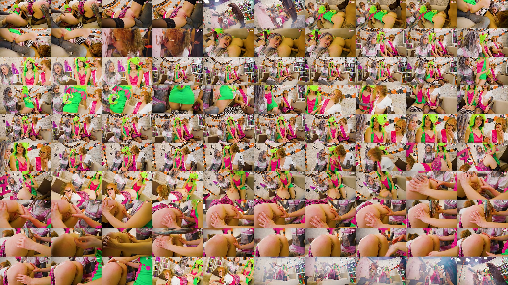 Crazy COSTUME HALLOWEEN Orgy with big CUMSHOTS 预览图