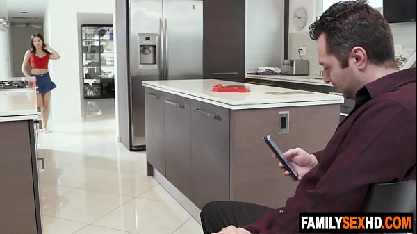 Step daughter seducing step dad on Valentine's day