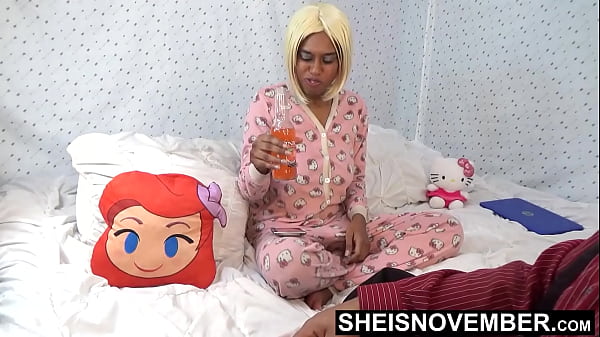 HD My Step Mother Husband Sneaking Into My Room For Play With My Ass Cheeks And Shaved Pussy, In My Hello Kitty PJ's, Skinny Blonde Ebony Stepdaughter Sheisnovember Booty Squeeze By Pervert Step Dad, Spread Young Asshole Closeup By Msnovember