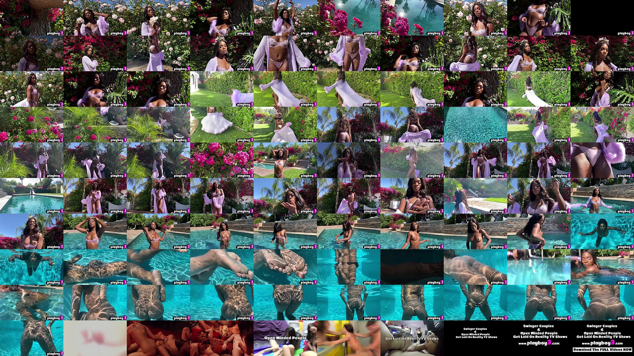 Amazing black babe with nice big ass Ana Foxxx played with herself in the pool 预览图