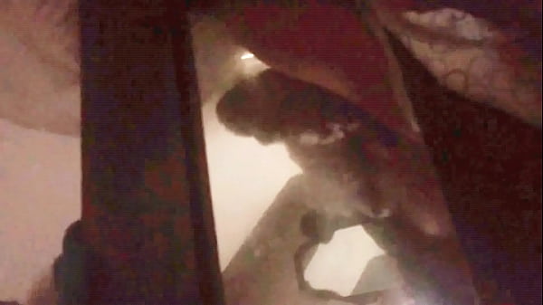 Watch her slurp dick in the mirror