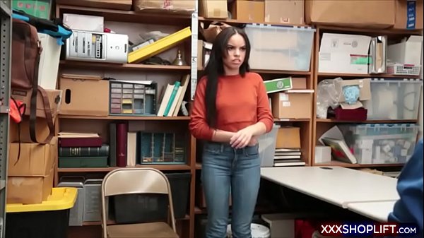 Cute brunette shoplifter teen caught and punish fucked