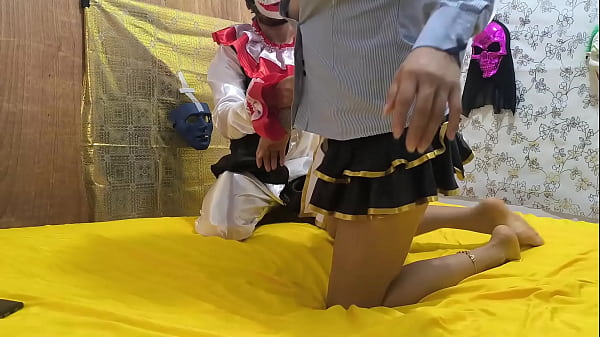 Confident stepdad!! He dressed up as a clown for Halloween and dominated me like a whore in bed.