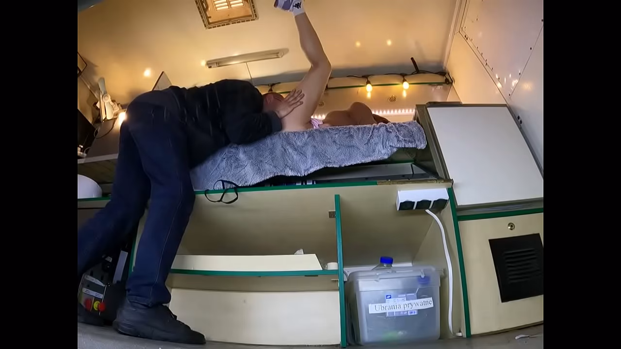 My sexy hostess did a very good job by cleaning my food truck so as a reward I licked, fingered and fucked her juicy pussy