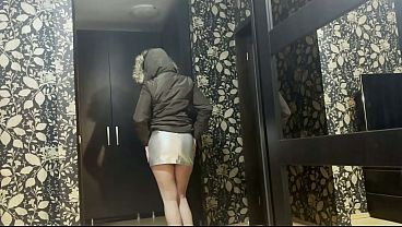 Deepthroat, Masturbation & Cum on My Fur Hooded Downjacket &ndash; Satin Fetish in Bed