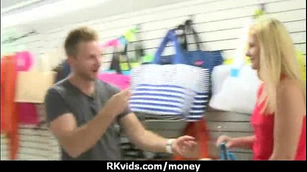 Tight teen fucks a man in front of the camera for cash 5