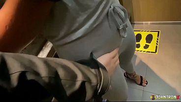 JohnTronX - Fucking a slutty hot tattooed babe in a bathroom