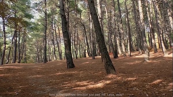 Outdoor Sex. Photographer licks pussy and fucks nude model in the forest