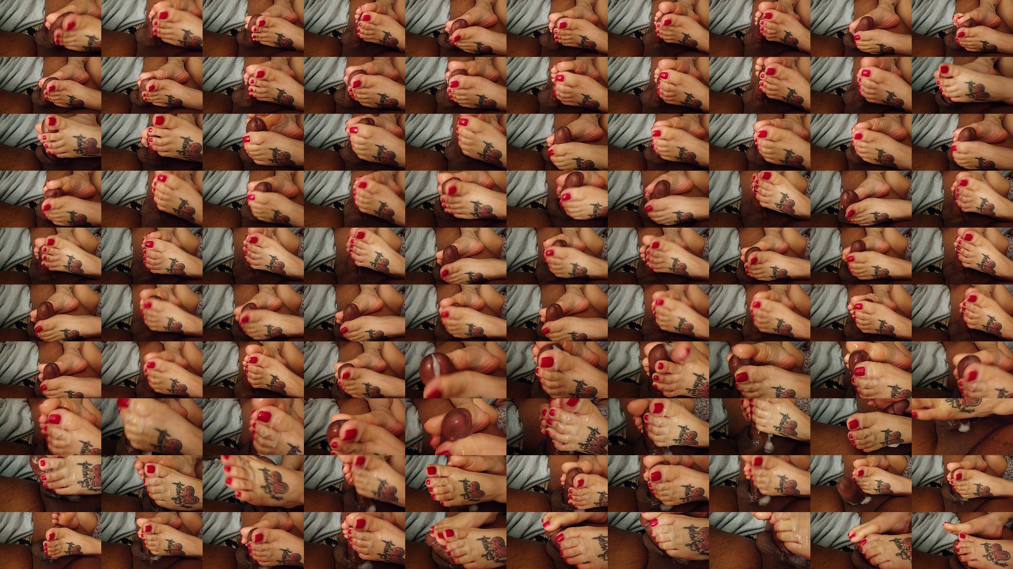 Pretty Asian Foot Job makes Black Cock Cum. 预览图