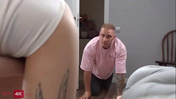 Sasha Paige - Tattooed skinny teen gets creampied