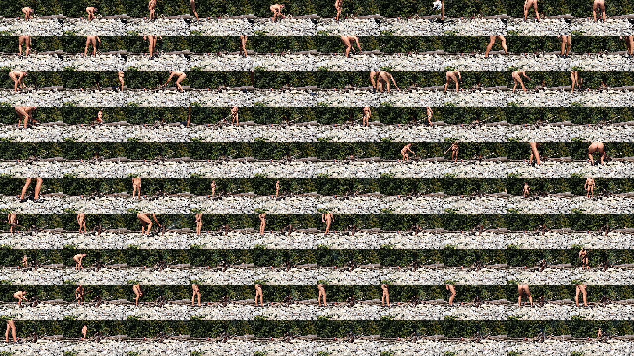 old nudist building a fire 预览图