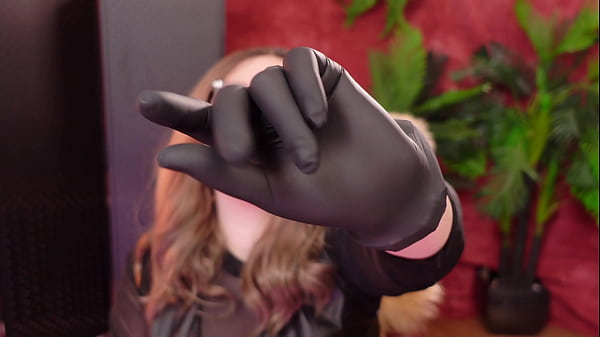 ASMR nitrile gloves and oil.