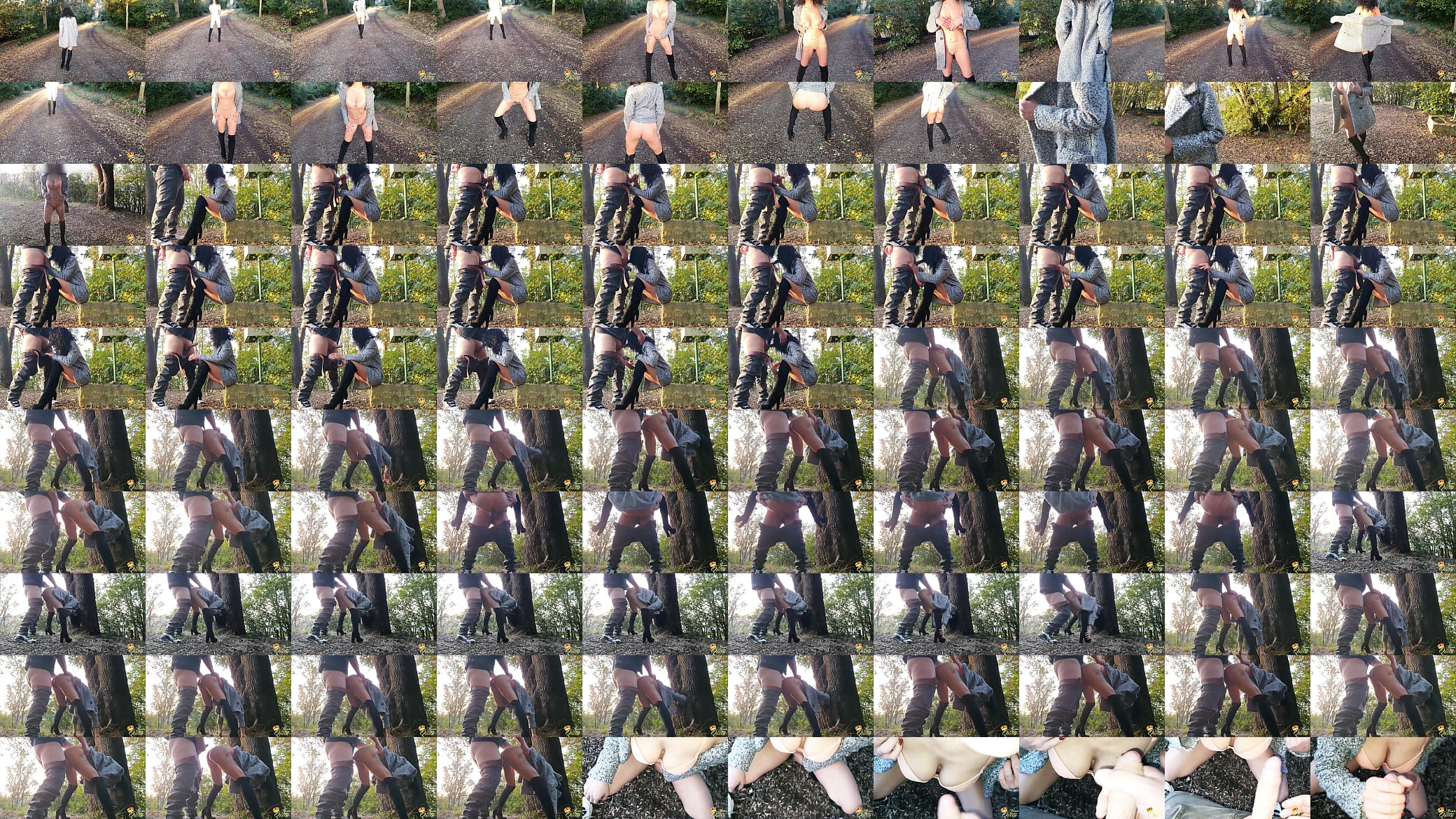 Risky outdoor sex and cum on Tits - Maria Kalos 预览图