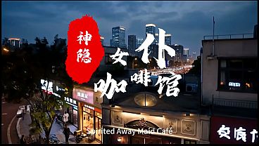 A haven for men's souls, a hidden maid café. AI-generated.