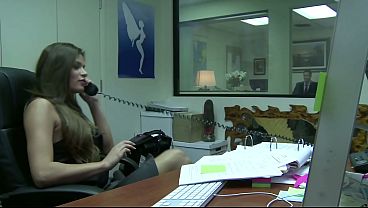 Horny slut sucks and fucks her co worker after office hours