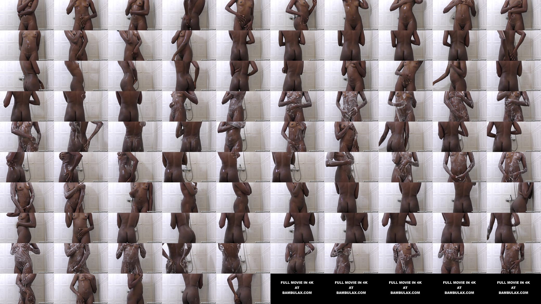 Ebony teen is taking a shower 预览图