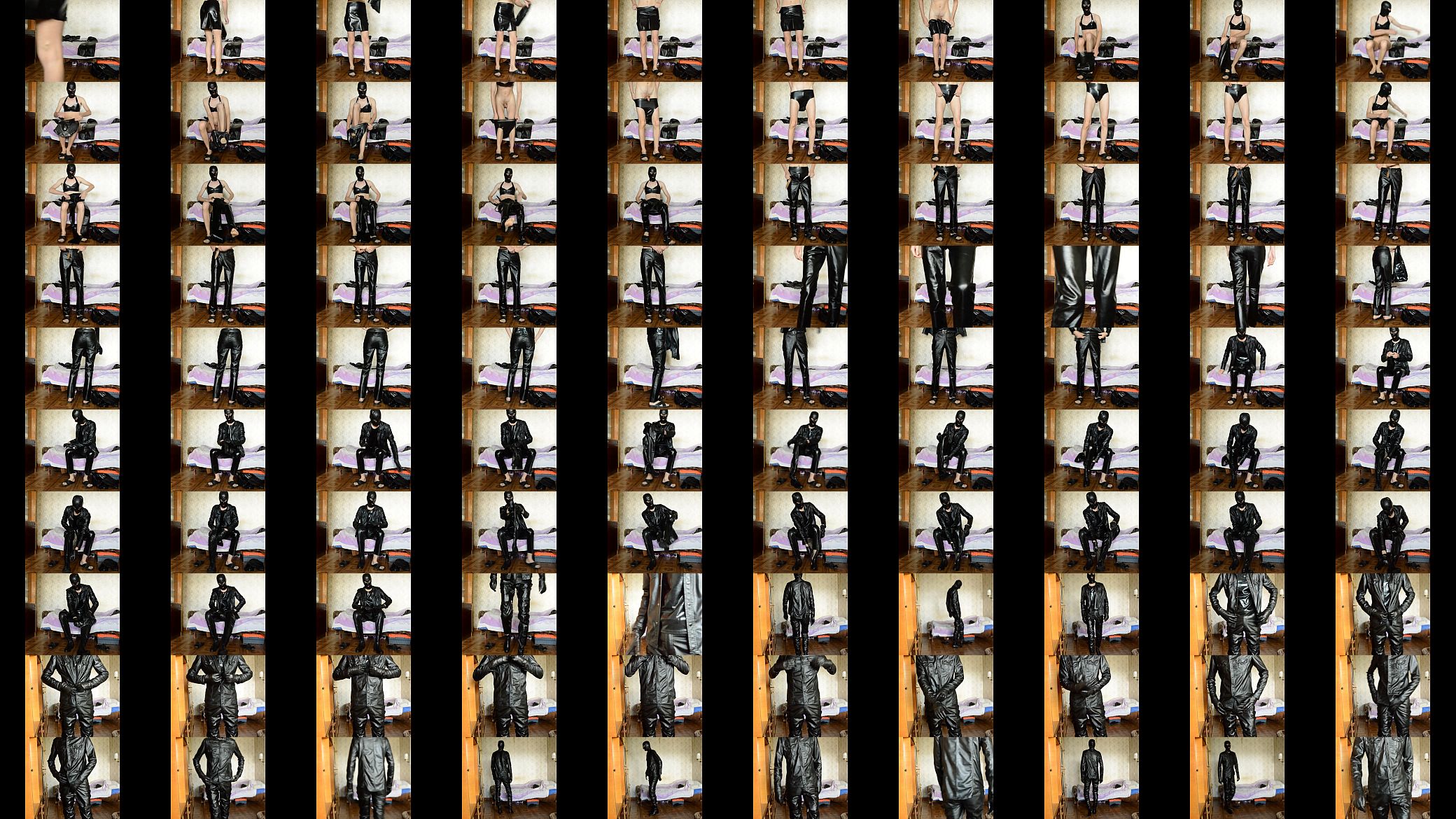 guy changes into leather clothes 预览图