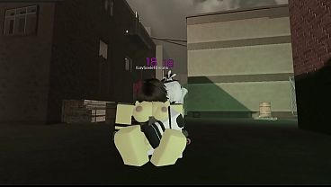 Helping my friend in Roblox