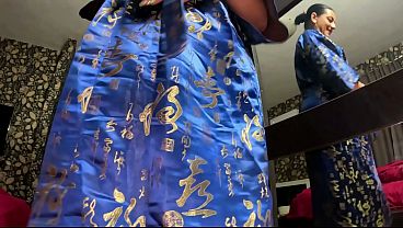 Slutty Geisha Fantasy – Deep Throat, Satin Tease and Cum Play